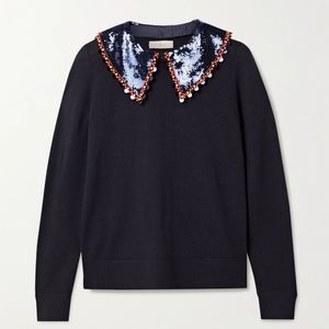 TORY BURCH
embellished merino wool sweater